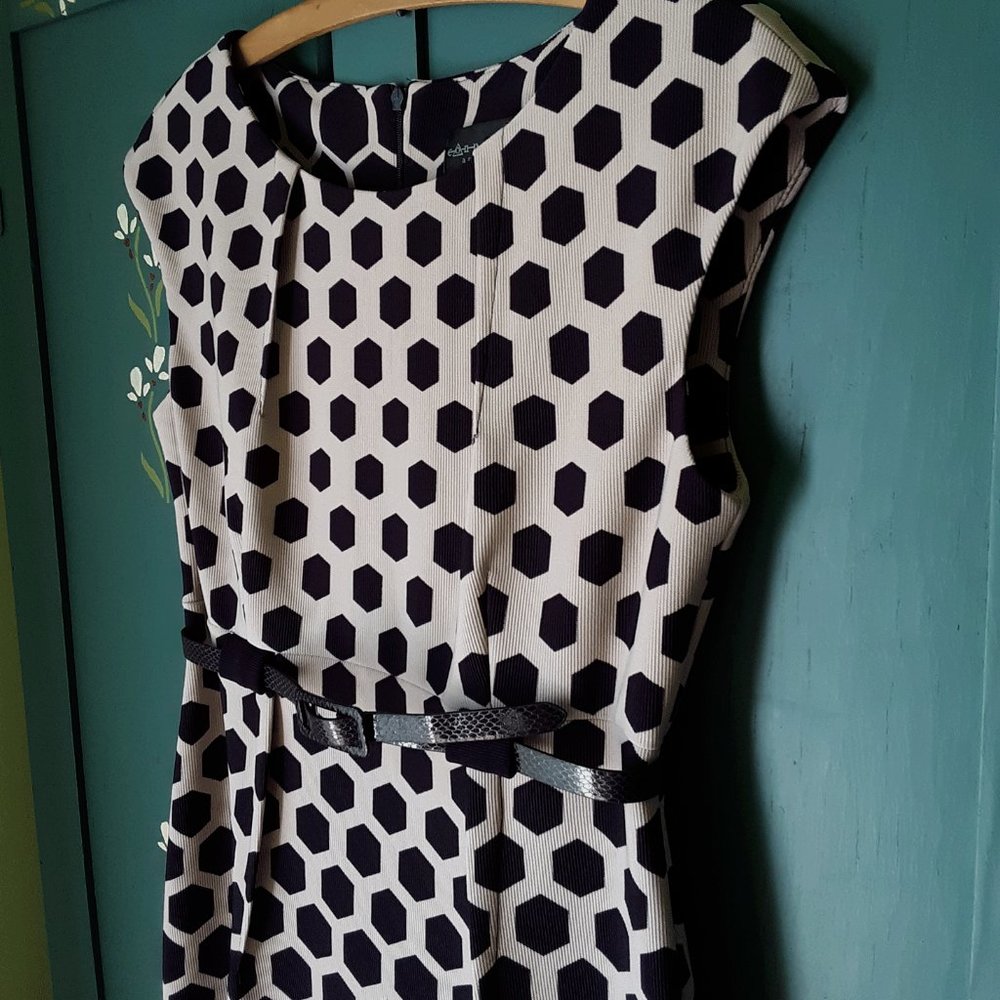 Chic Connected Apparel Dress w/Belt Sz 6P Like New